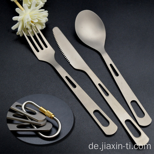 Metall Titan Löffel Spork Gabelmesser für Camping